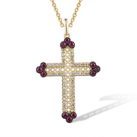 14KYB Pendant Diamond,Ruby (P320757RUY14KYB)