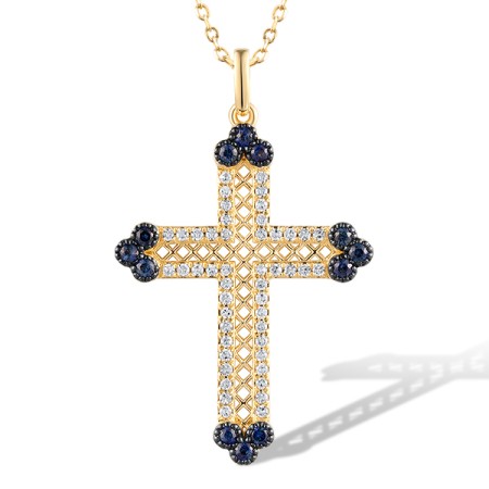 14KYB Pendant Diamond,Blue Sapphire (P320757SAP14KYB)