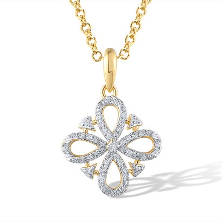 14KYW Pendant Diamond (P320925DIA14KYW)