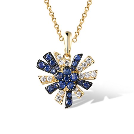 14KYB Pendant Blue Sapphire,Diamond (P320961SAP14KYB)