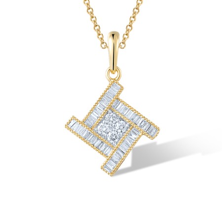 14KYW Pendant Diamond (P321077DIA14KYW)