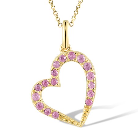 14KY Pendant Pink Sapphire without chain (P321174PIS14KY)