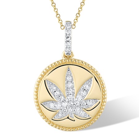 14KYW Pendant Diamond without chain (P321176DIA14KYW)