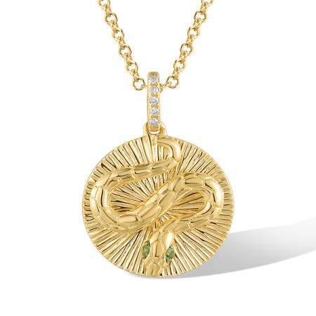 14KYB Pendant Diamond,Green Garnet (P321190GNG14KYB)