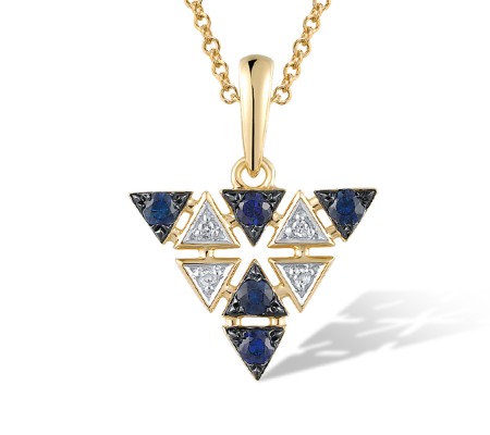 14KYWB Pendant Blue Sapphire,Diamond (P321288SAP14KYWB)