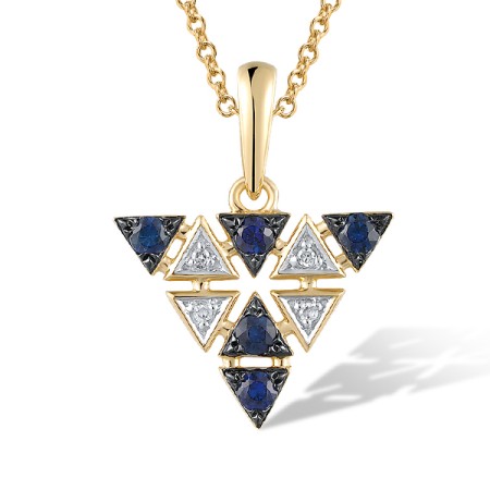 14KYWB Pendant Blue Sapphire,Diamond (P321288SAP14KYWB)