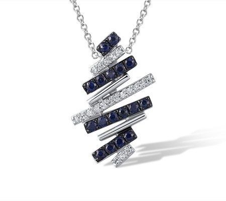14KWB Pendant Blue Sapphire,Diamond (P321327SAP14KWB)