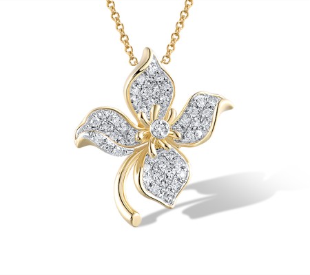 14KYW Pendant Diamond (P321448DIA14KYW)