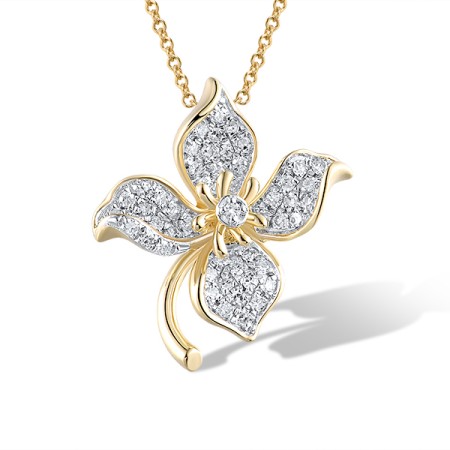 14KYW Pendant Diamond (P321448DIA14KYW)