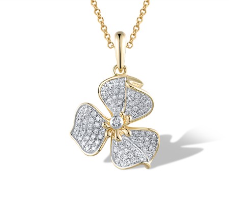 14KYW Pendant Diamond (P321449DIA14KYW)