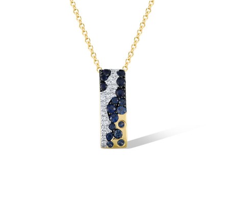 14KYWB Pendant Blue Sapphire,Diamond (P321473SAP14KYWB)
