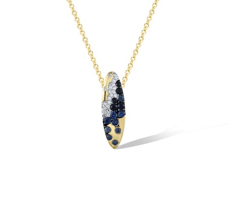 14KYWB Pendant Blue Sapphire,Diamond (P321476SAP14KYWB)