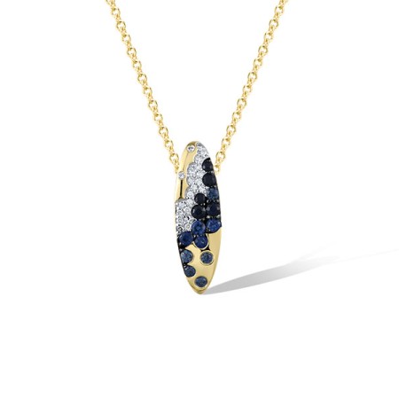 14KYWB Pendant Blue Sapphire,Diamond (P321476SAP14KYWB)