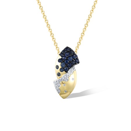 14KYWB Pendant Blue Sapphire,Diamond (P321477SAP14KYWB)