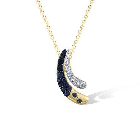 14KYWB Pendant Blue Sapphire,Diamond (P321478SAP14KYWB)