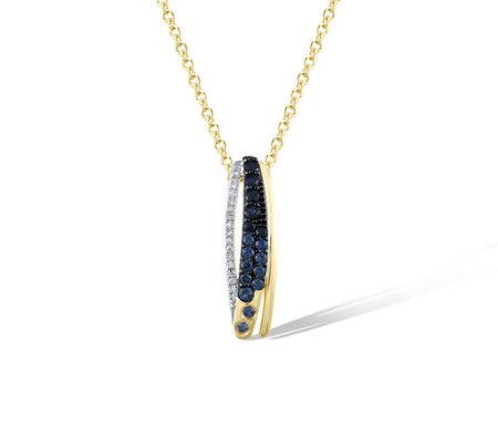 14KYWB Pendant Blue Sapphire,Diamond (P321480SAP14KYWB)