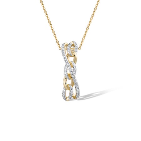 14KYW Pendant Diamond (P321523DIA14KYW)