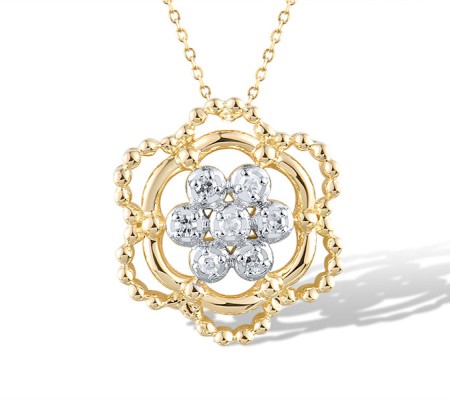 14KYW Pendant Diamond (P321596DIA14KYW)