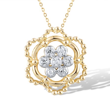 14KYW Pendant Diamond (P321596DIA14KYW)