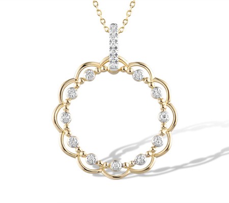 14KYW Pendant Diamond (P321597DIA14KYW)