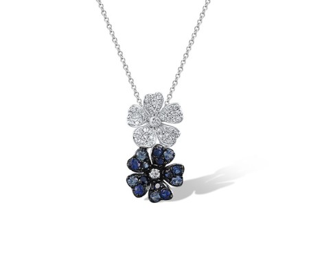 14KWB Pendant Blue Sapphire,Diamond (P321671SAP14KWB)