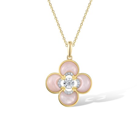 14TT Pendant Diamond,Pink Shell (P321708PMP14TT)