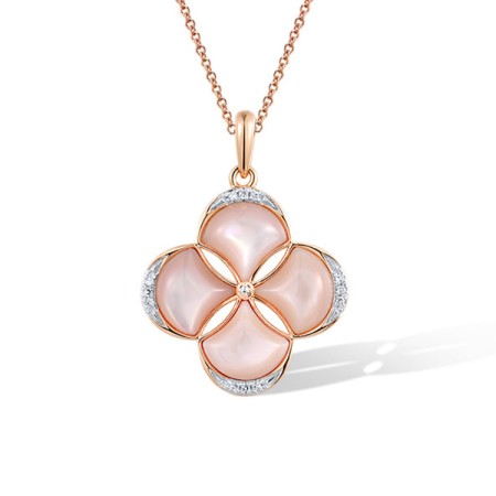 14KRW Pendant Diamond,Pink Shell (P321709PMP14KRW)