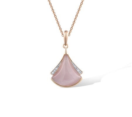 14KRW Pendant Diamond,Pink Shell (P321710PMP14KRW)