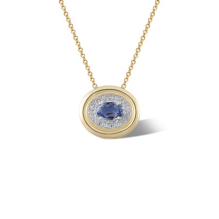 14KYW Pendant Blue Sapphire,Diamond (P322099SAP14KYW)