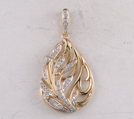 14KYW Pendant Diamond (P322102DIA14KYW)