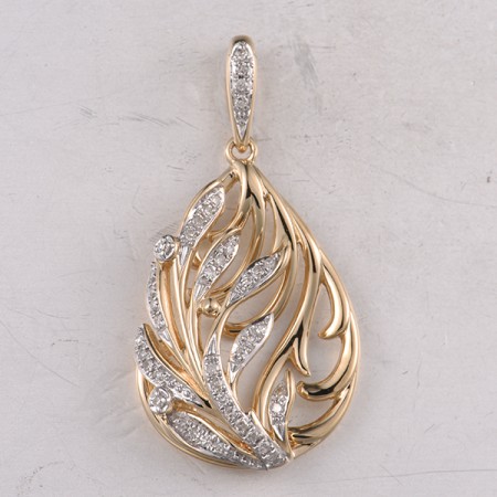 14KYW Pendant Diamond (P322102DIA14KYW)