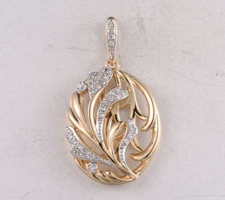 14KYW Pendant Diamond (P322103DIA14KYW)