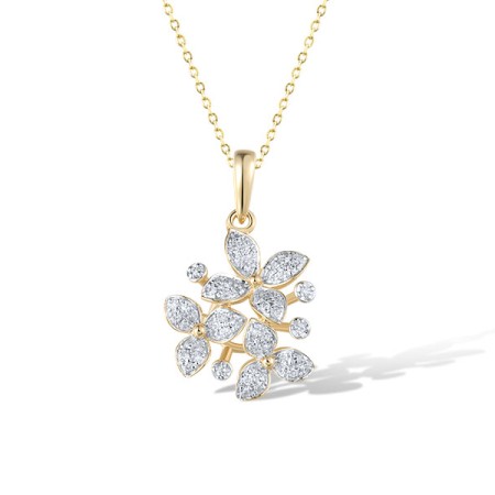 14KYW Pendant Diamond (P322131DIA14KYW)
