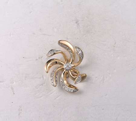 14KYW Pendant Diamond (P322222DIA14KYW)