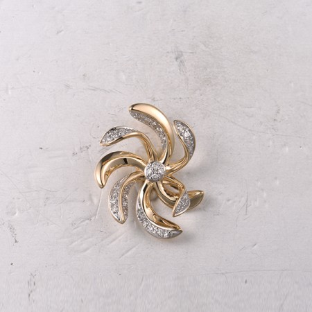 14KYW Pendant Diamond (P322222DIA14KYW)