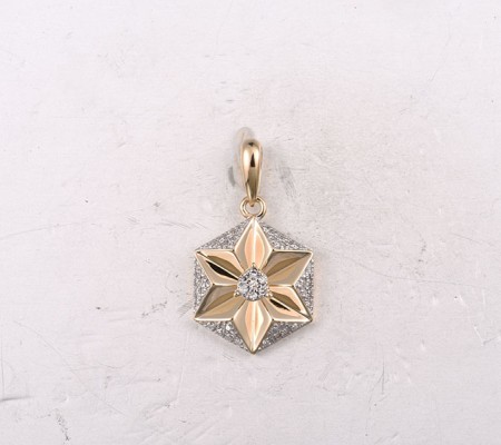 14KYW Pendant Diamond (P322246DIA14KYW)