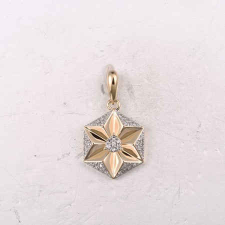 14KYW Pendant Diamond (P322246DIA14KYW)