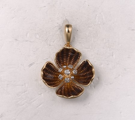 14KYW Pendant Diamond,Enamel (P322301ENA14KYW)