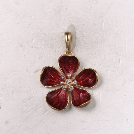 14KYW Pendant Enamel,Diamond (P322303ENA14KYW)