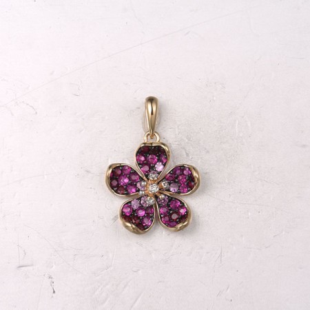 14KYWB Pendant Diamond,Pink Sapphire,Ruby (P322364PRU14KYWB)