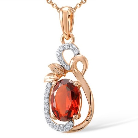 18KRW Pendant Diamond,Garnet (P600080GAN18KRW)