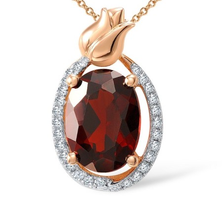 18KRW Pendant Diamond,Garnet (P600081GAN18KRW)
