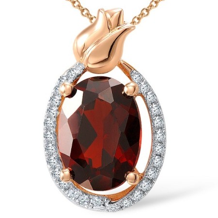 18KRW Pendant Diamond,Garnet (P600081GAN18KRW)