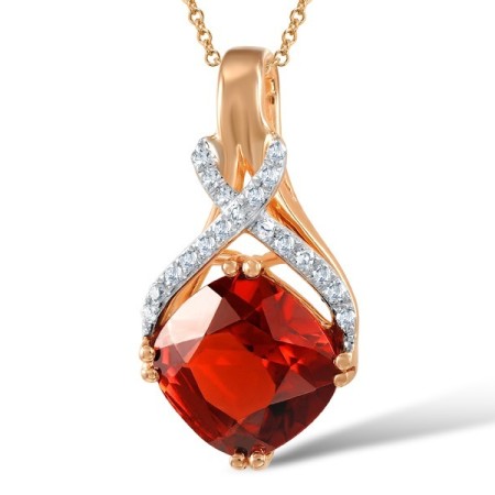 18KRW Pendant Diamond,Garnet (P600108GAN18KRW)