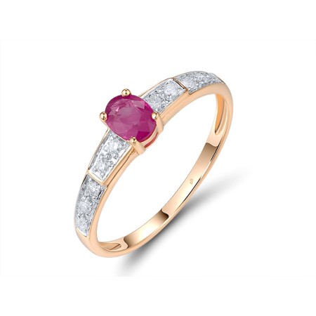 14KRW Ring Diamond,Ruby (R300025RUY14KRW)