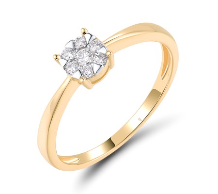 14KYW Ring Diamond (R300029ADIA14KYW) - US 6