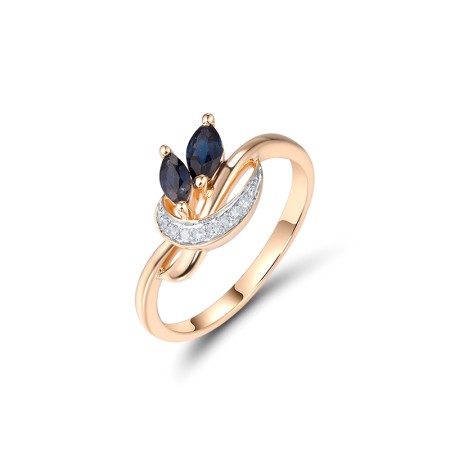 14KRW Ring Blue Sapphire,Diamond (R300077SAP14KRW)