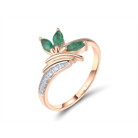 14KRW Ring Diamond,Emerald (R300079EMR14KRW)
