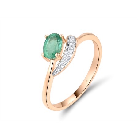 14KRW Ring Diamond,Emerald (R300080EMR14KRW)