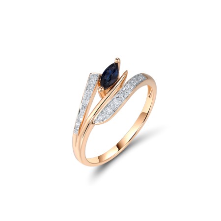 14KRW Ring Blue Sapphire,Diamond (R300081SAP14KRW)
